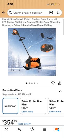 Electric Snow Shovel, 16-Inch