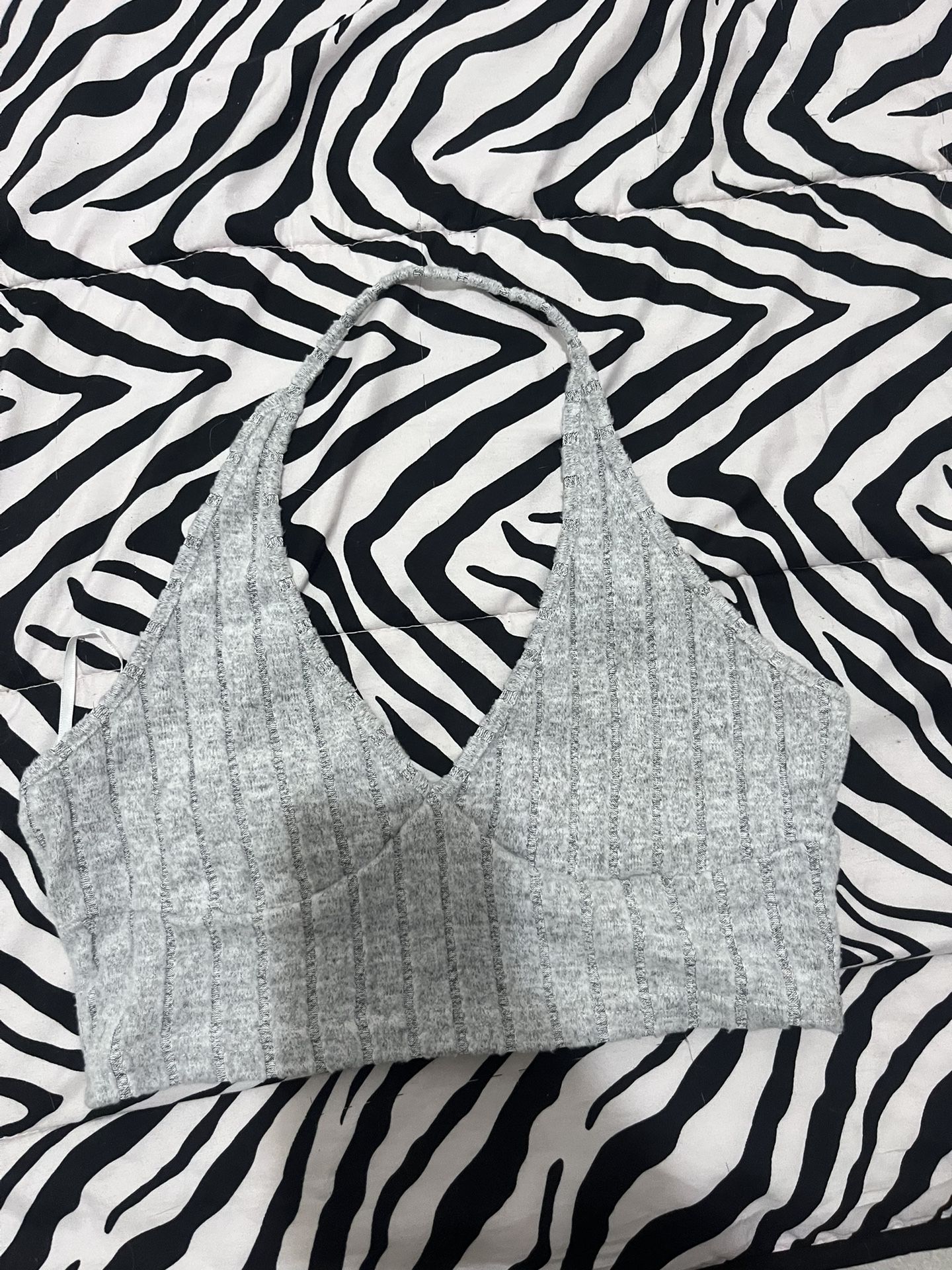 Grey Halter Top