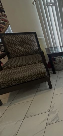 Big chair with footrest