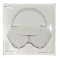 NIB AirPods Max with Smart Case Silver with White Headband Sealed Model A2096