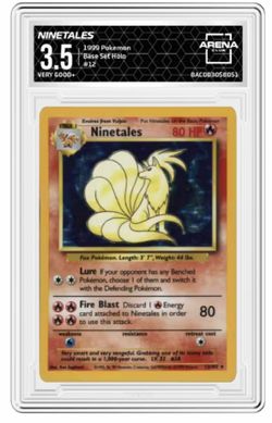 Pokemon 1999 Ninetales uBase Set Holo Graded 3.5