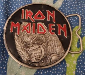 Rare Iron Maiden Pewter Belt Buckle