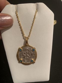 Atocha Coin with gold chain