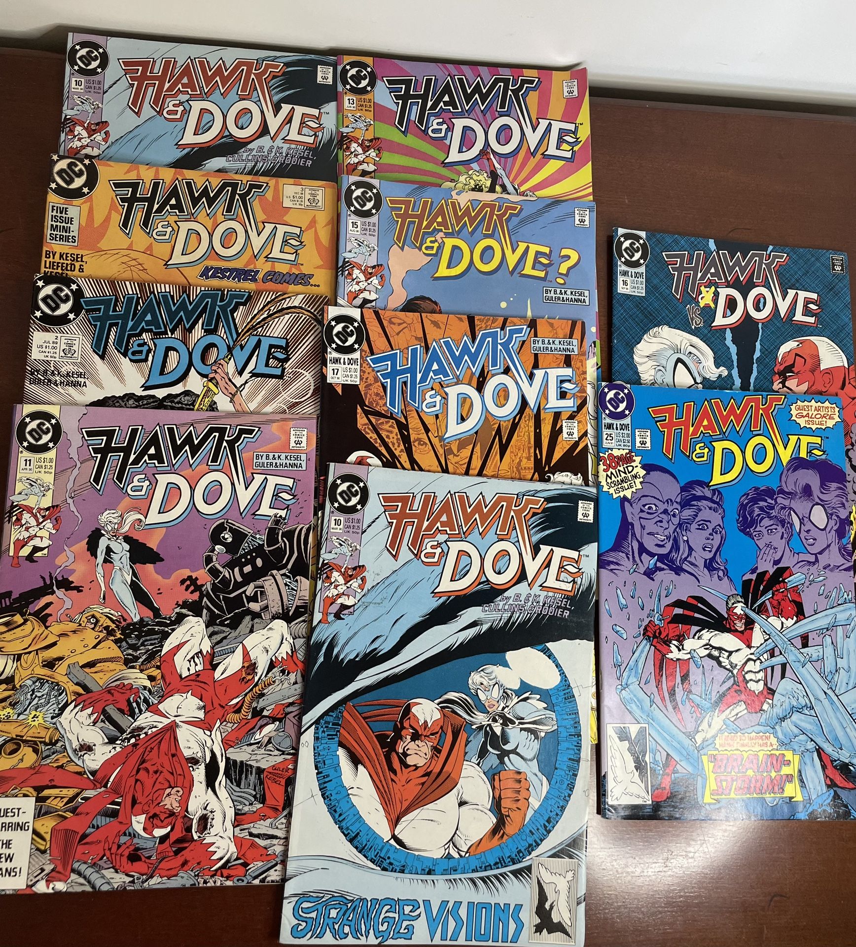 Lot Of 10 DC Comics Hawk And Dove