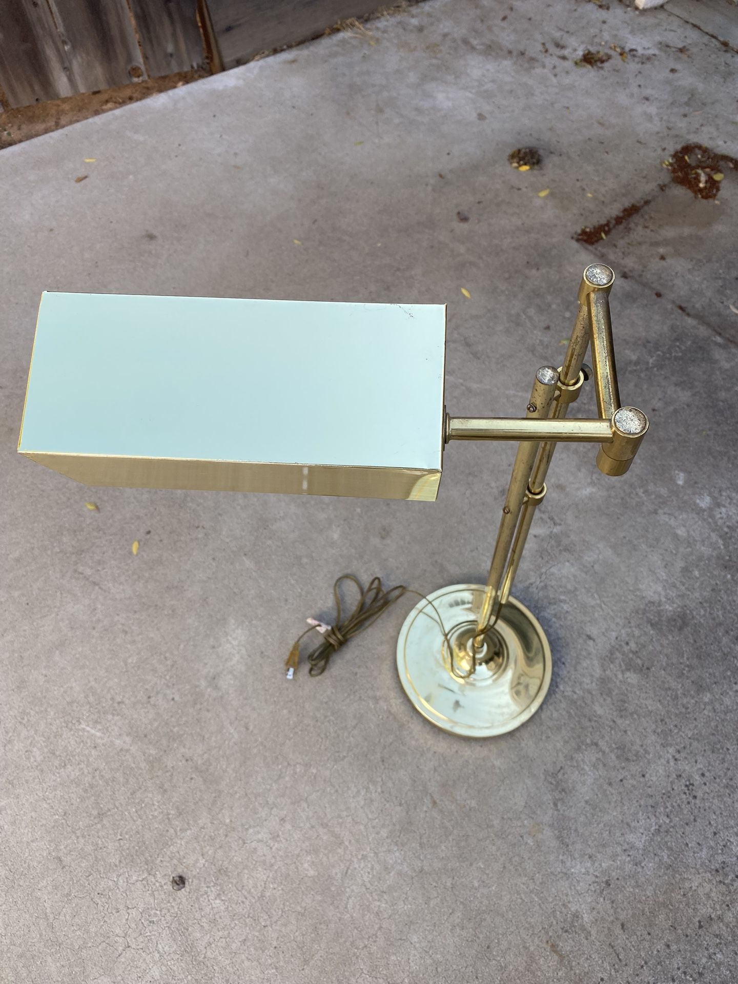  mid-century modern brass adjustable desk lamp