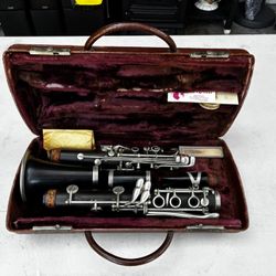 Antique clarinet with case