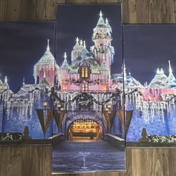 Beautiful 5 Piece Walt Disney World Castle Mural - Priced to Sell