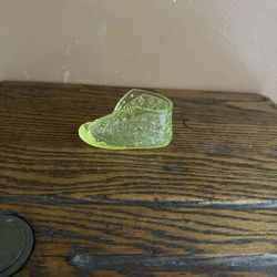 Antique Glass Baby Bootie