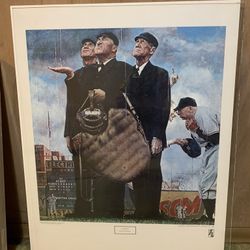 Classic Norman Rockwell Baseball Print