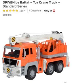 DRIVEN by Battat – Toy Crane Truck