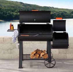 Member's Mark 35" Barrel Grill With Offset Smoker Brand New In Box