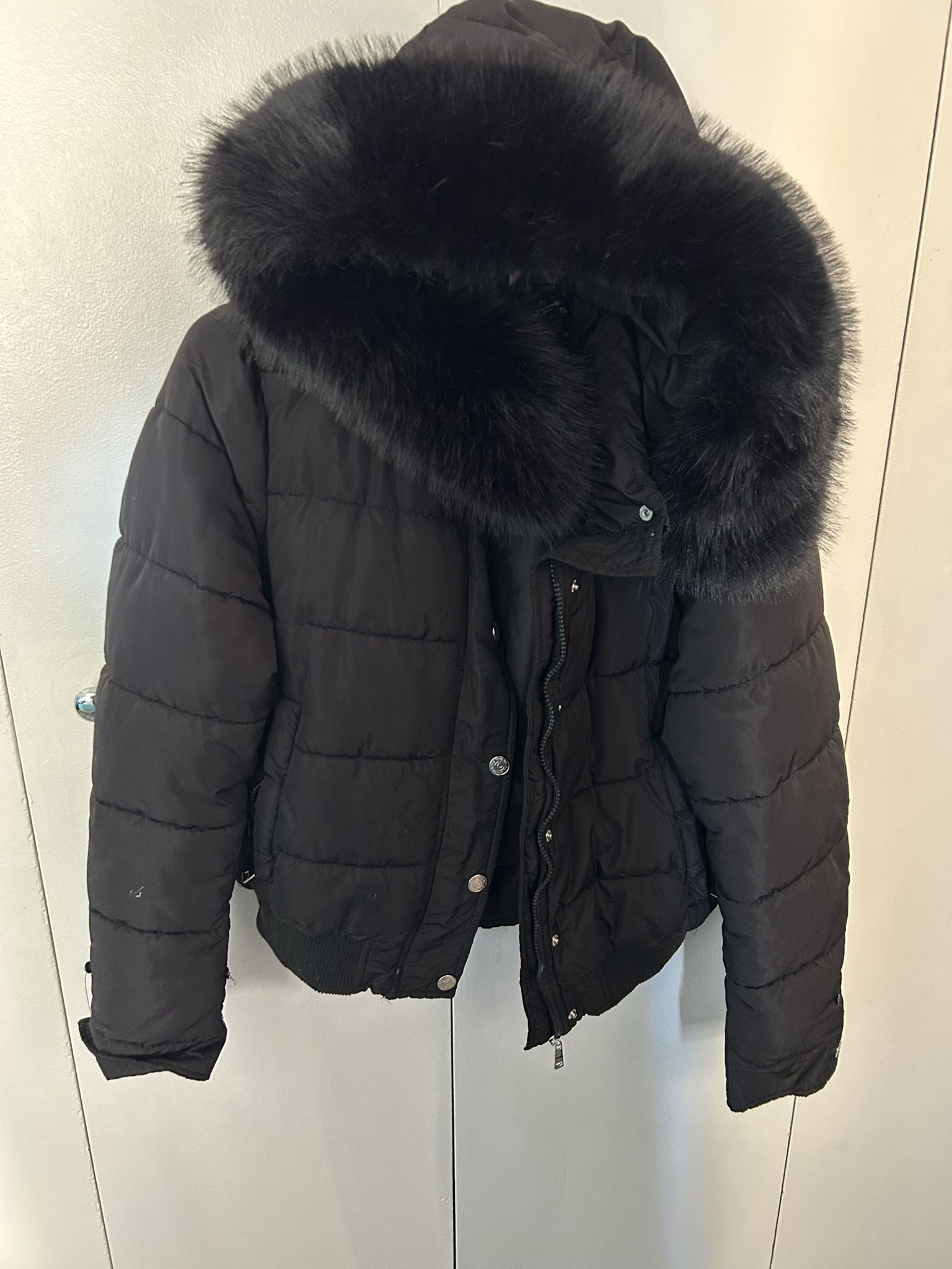 women bubble True religion coat