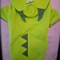 Unique Pets Green Monster Hoodie Size Large