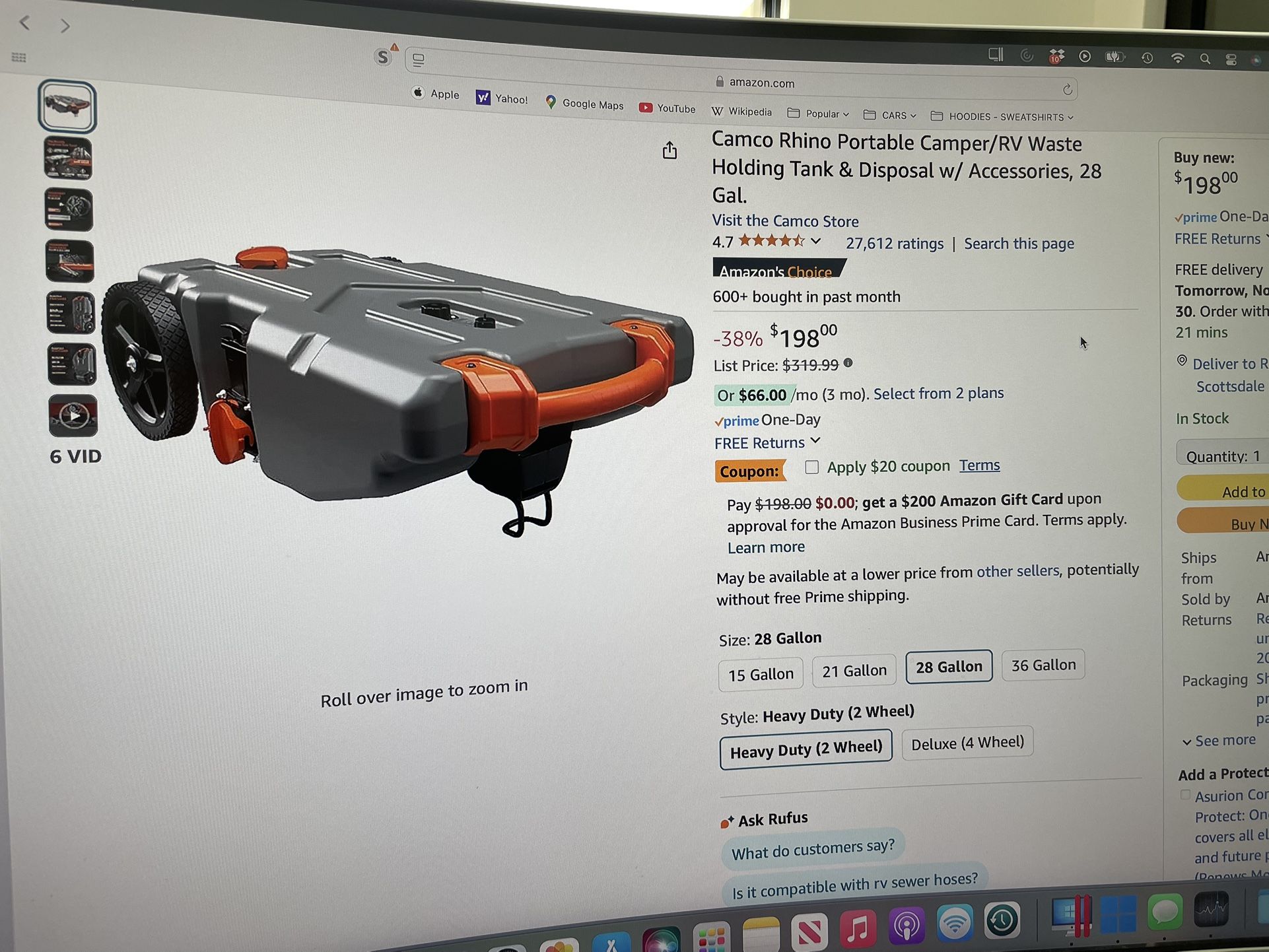 Portable Camper / RV Waste Holding Tank