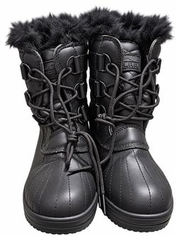 POLAR Womens Snow Boot Quilted Short Winter Snow Rain Warm Waterproof Boots