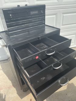Old sturdy tool box