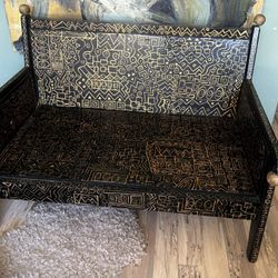 Unique, Gold Leaf Hand Painted Sette