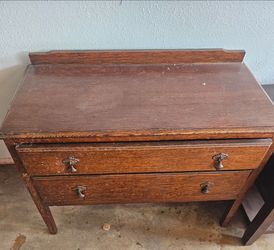 Vintage oak end table