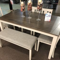 6pc Dining Room Table Set 