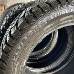 225/55 R18 Studded Tires , Used One Season