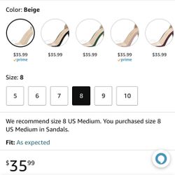 New In Box Allegra K Women's Open Toe Clear Ankle Strap Stiletto Heel Sandals