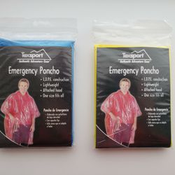 TEX SPORT Emergency Poncho - Set of 2