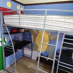 Twin Size Loft Bed With Desk