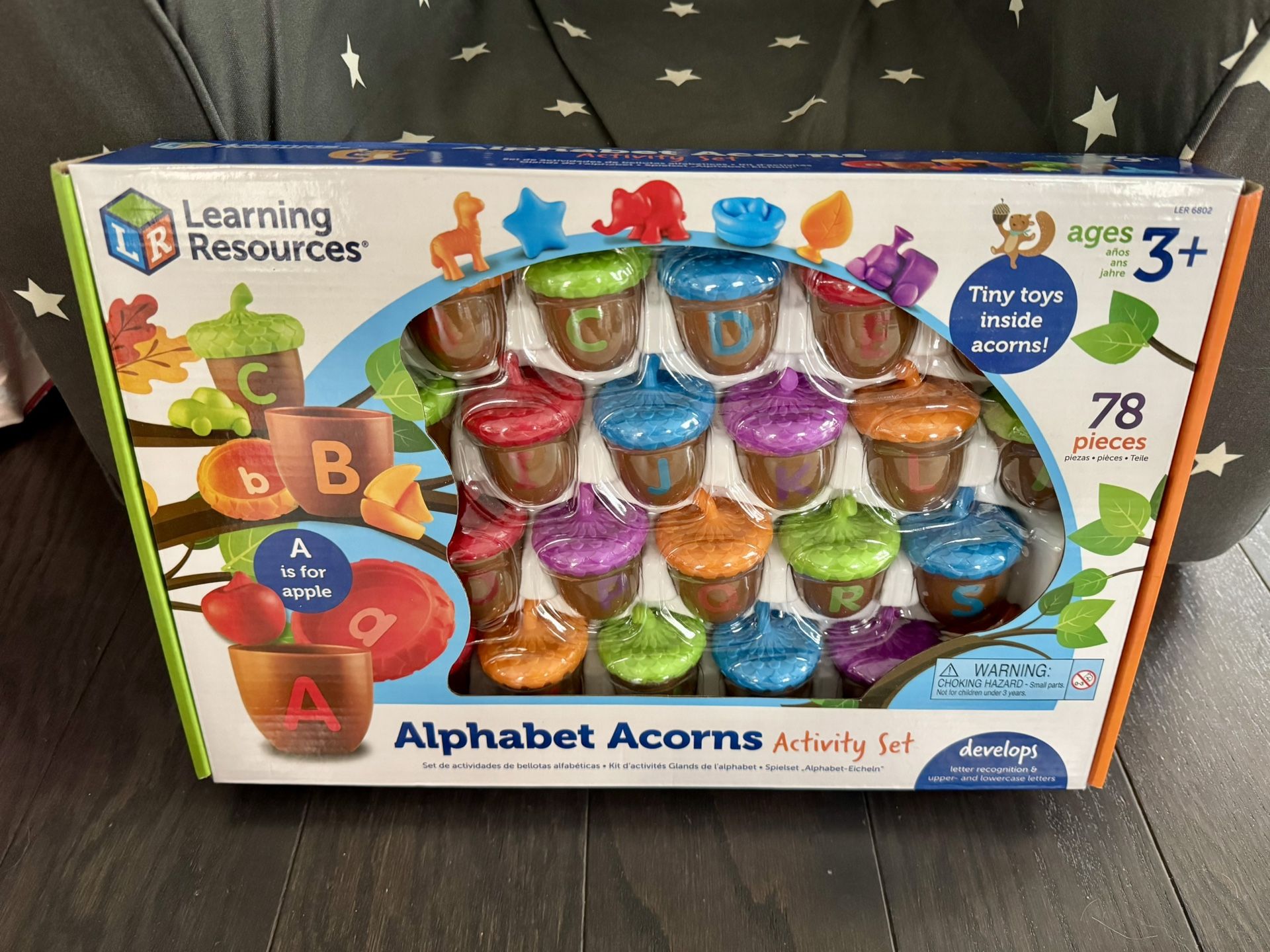 NEW! Learning Resources Alphabet Acorns Activity Set - Preschool/Kindergarten/Homeschool