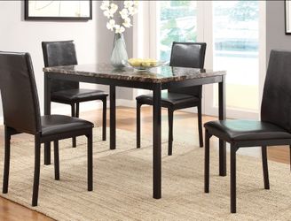 Tempe marbled dining set