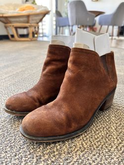 Brown Suede Leather Boots