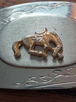 Pewter Horse Belt Buckle 
