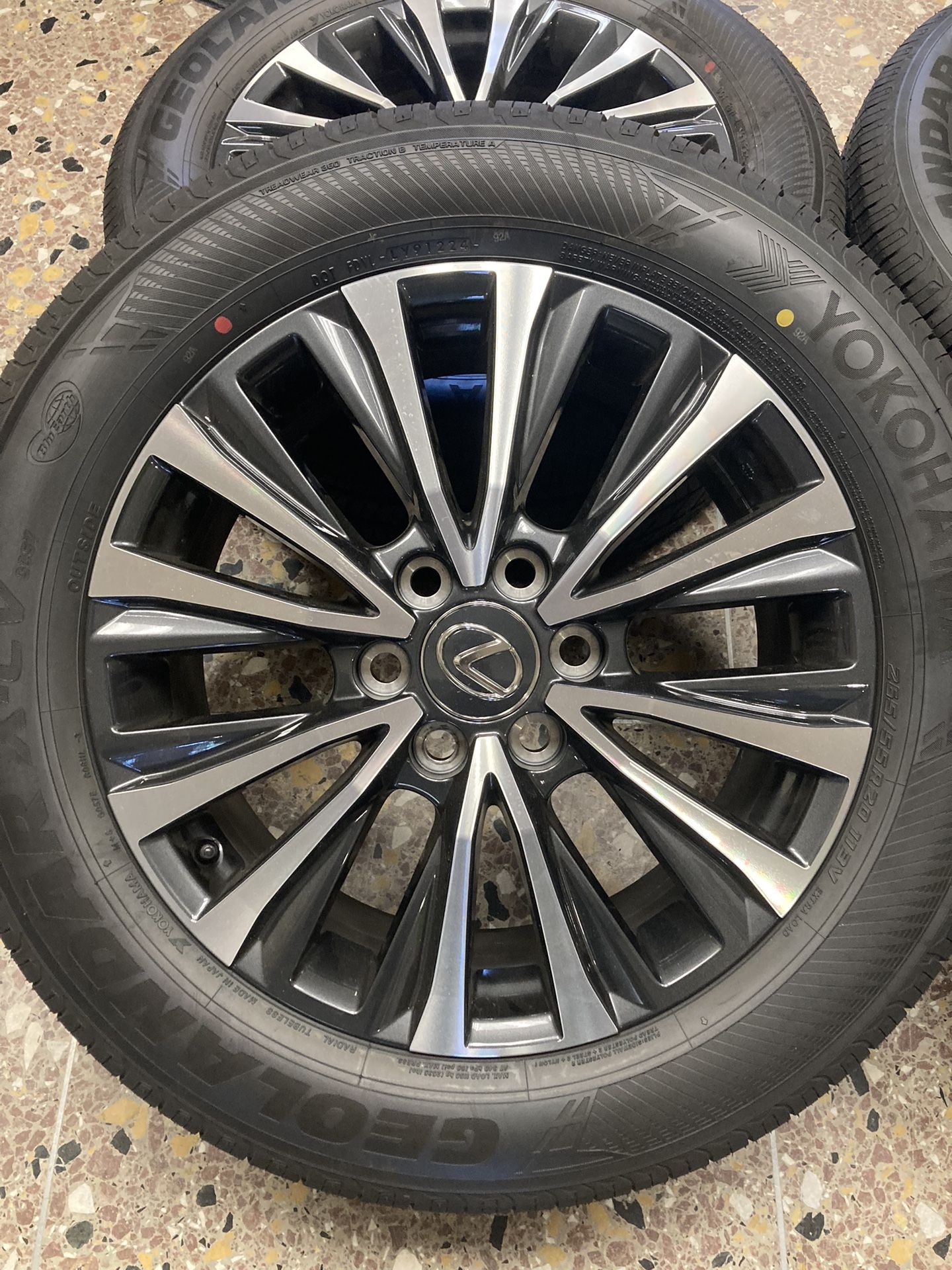 OEM 2022-24 Lexus LX600 20” Factory Wheels W/ Yokohama Tires for