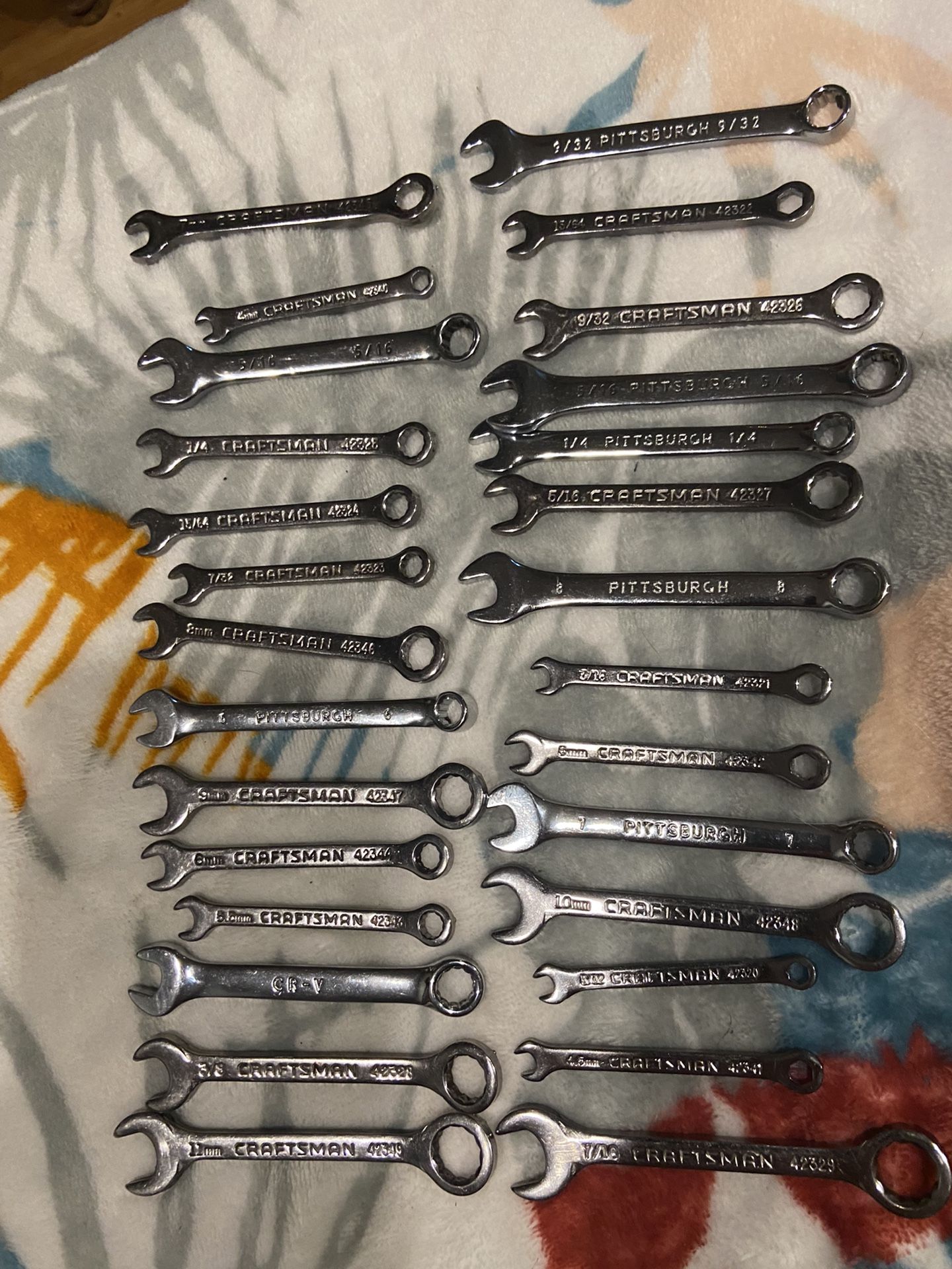 Small set wrenches