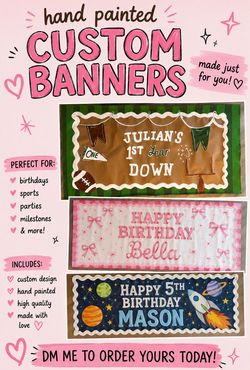 Custom painted banners
