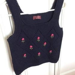 Hand Knitted Women Vest 