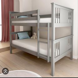 T/T Bunk beds W/ Mattress 3 Different Colors Available 