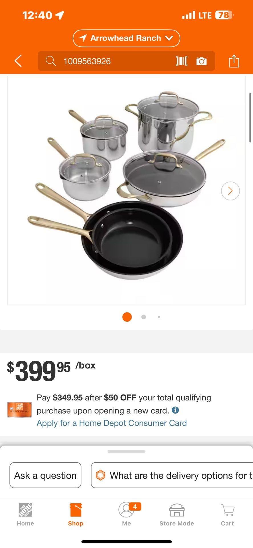 ZLINE Kitchen and Bath 10 Piece Non Toxic Stainless Steel and Nonstick Ceramic Cookware Set