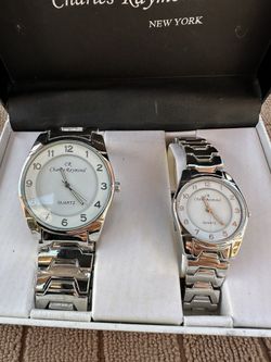 Used  His And Hers Charles Raymond Stainless Steel Watches
