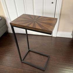 C Shaped Side End Table
