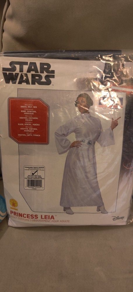 Star Wars Princess Leia Costume w Wig  One Size