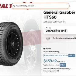 Brand New 2025 General Tires Never Driven