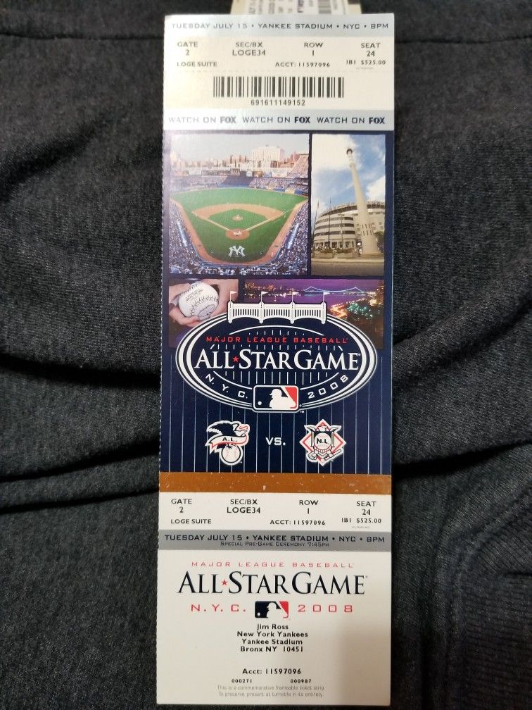 MLB AllStar Game Memorabilia 2004 & 2008 Encased Licensed Baseballs