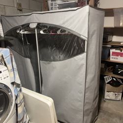 Portable wardrobe Storage Organizer With Hanging Rack 