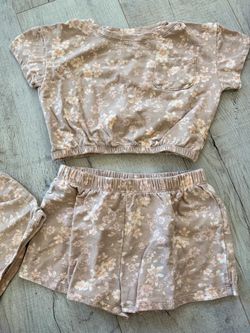 Floral Crop Top and Shorts Set