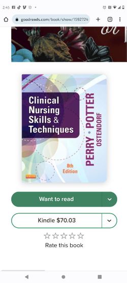 Clinical Nursing Skills And Techniques