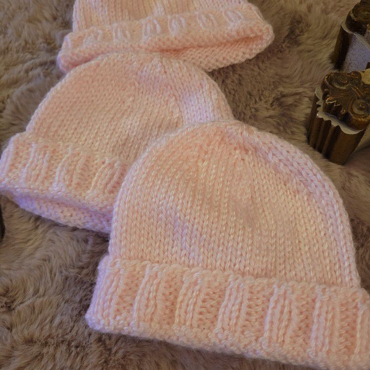 Handmade Knitted Infant Hats