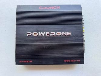 1000 watt 4 channel amp powerone crunch p1-1000.4  Used  Condition 10-10  Workings perfectly fine   Asking 50