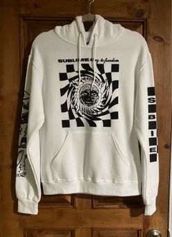 Sublime White Graphic Pullover Hoodie