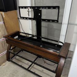 Glass TV Stand with Mount