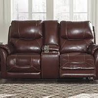 New In Box Ashley Furniture Power Reclining Loveseat Genuine Leather